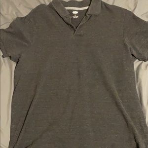 Gray and black polo shirt